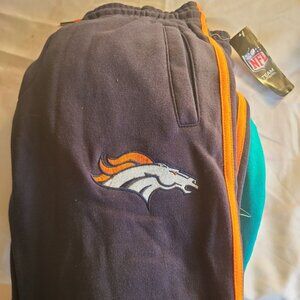 Denver Broncos Pats, Men’s Medium, Blue, Orange Lining, Athletic
